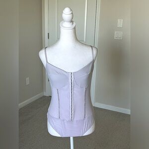NWT Free People Lavender Bodysuit Corset Size Large